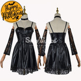 【In Stock】Anime Death Note Cosplay Costume Misa Amane Women Black Dress Halloween Costumes
